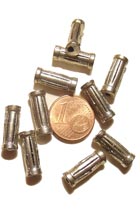 10 perles-tube métal