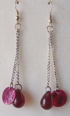 Boucles d'oreilles rouges