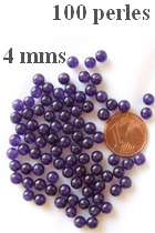 100 perles Jade violet